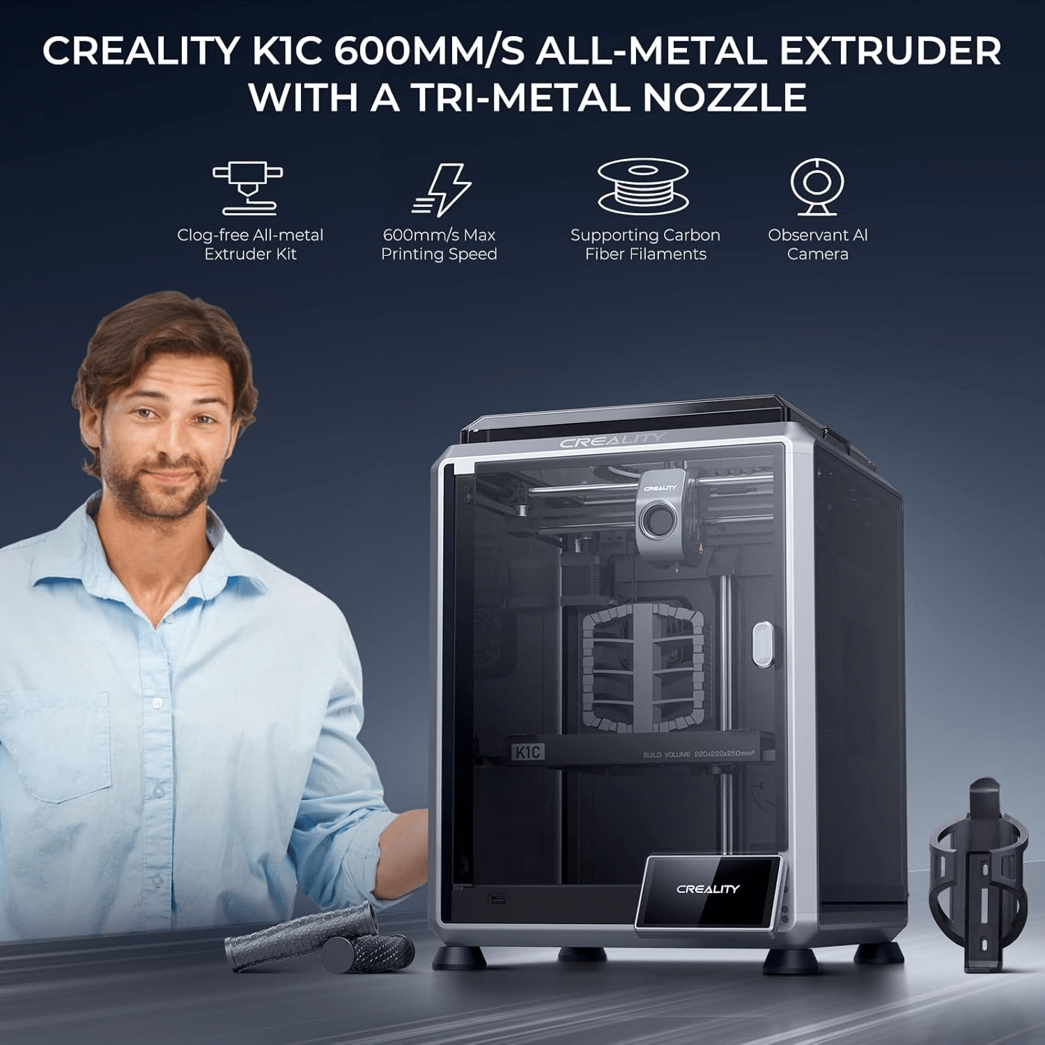 Creality K1 C 3D Printer detail image (2)
