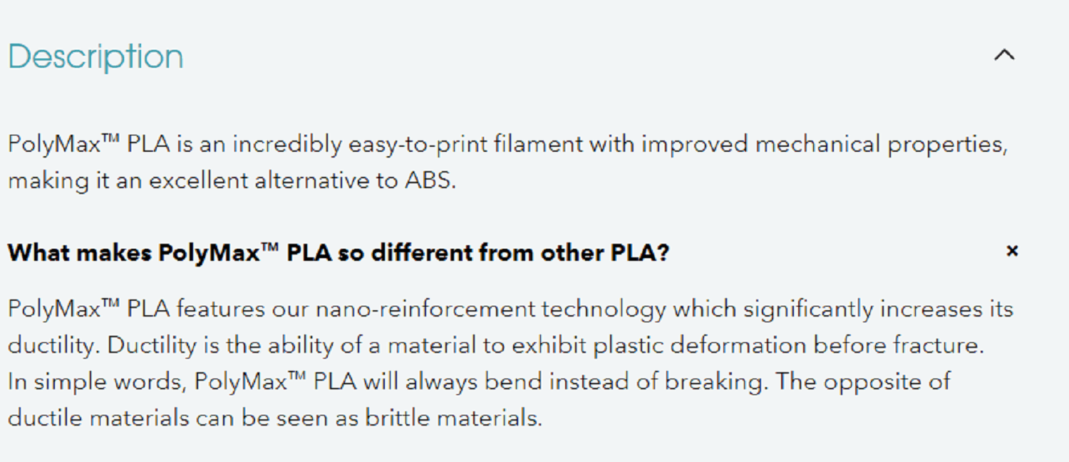 Polymaker Polymax PLA 3D Printing Filament detail image (2)