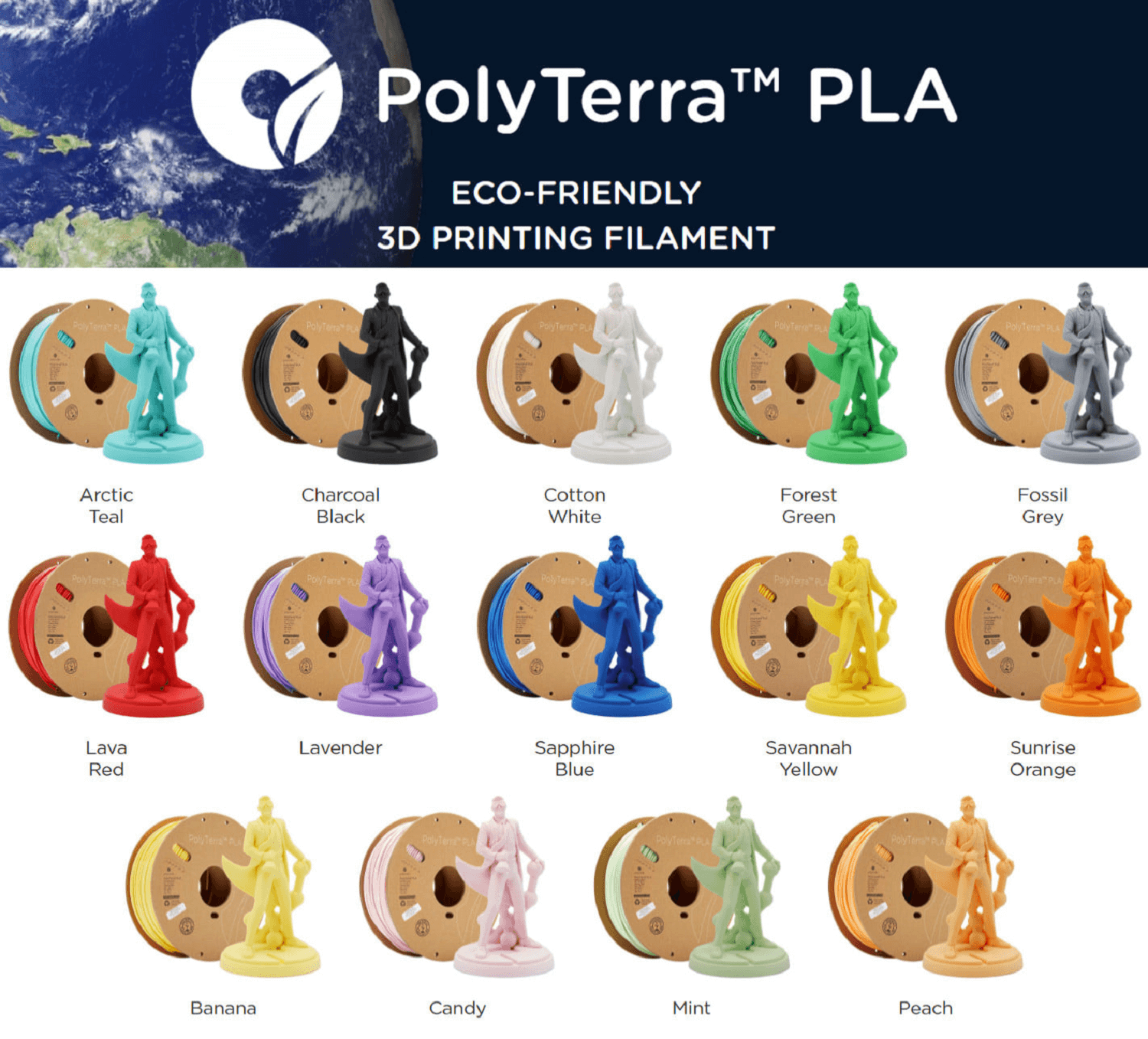 Polymaker Polyterra PLA 3D Printing Filament detail image (7)