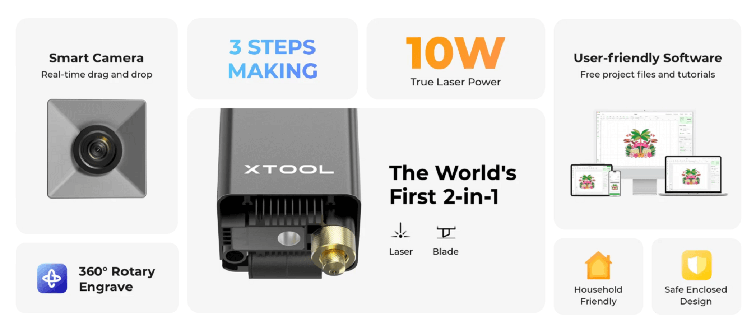 xTool M1 Laser Engraving Machine detail image (2)