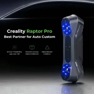 Scanning mechanical part with Raptor Pro laser lines