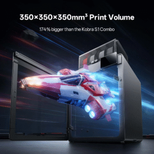 Large 350x350x350 mm build area on Kobra S1 Max