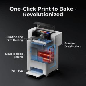 Dual print heads of apparel printer