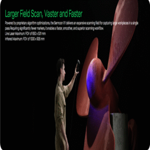 High-precision 0.02 mm scan result of mechanical part