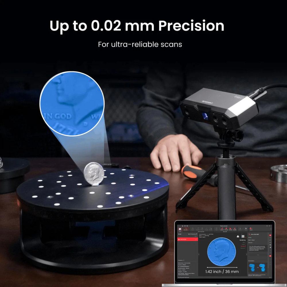 revopoint MINI 2 3D Scanner – High Precision Blue Light Scanner