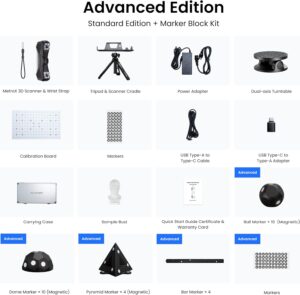 MetroX blue laser scanning mechanical part